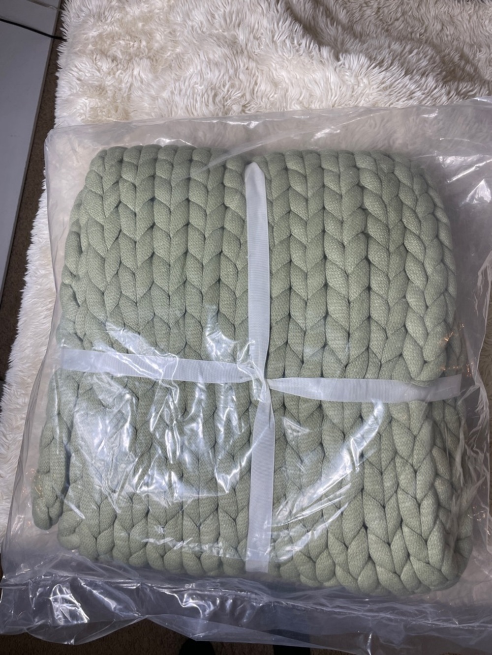 Donna sharp throw blanket in mint green nwt - Picture 3 of 5